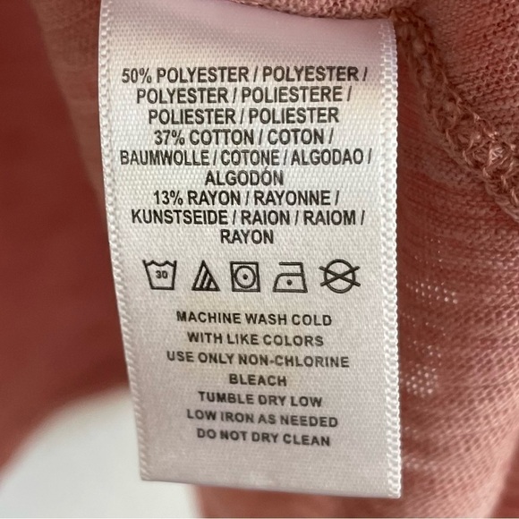 Free People Space Dye Pink Jordan Burnout Tee, XS - Picture 7 of 7